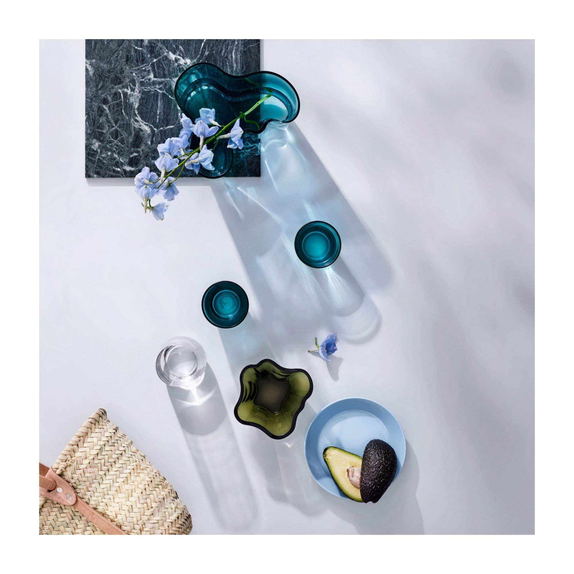 Amazon.com: Iittala Alvar Aalto Vase Glass Lake Blue 220 mm : Home